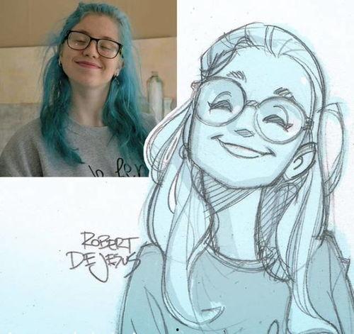 头条紫薇漫画师肖像,描绘青春记忆的笔触